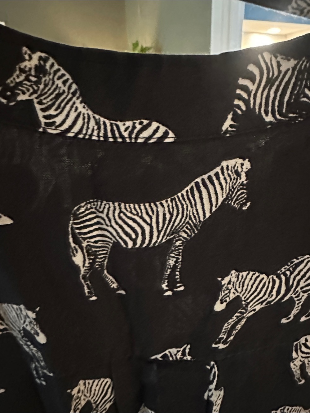 Anthropologie Black Zebra Print Sleeveless Hi-Lo Dress - Picture 5 of 5
